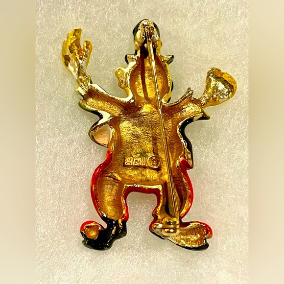 Vintage hobo clown brooch or pin signed HAR HARGO 1950’s - Picture 7 of 8